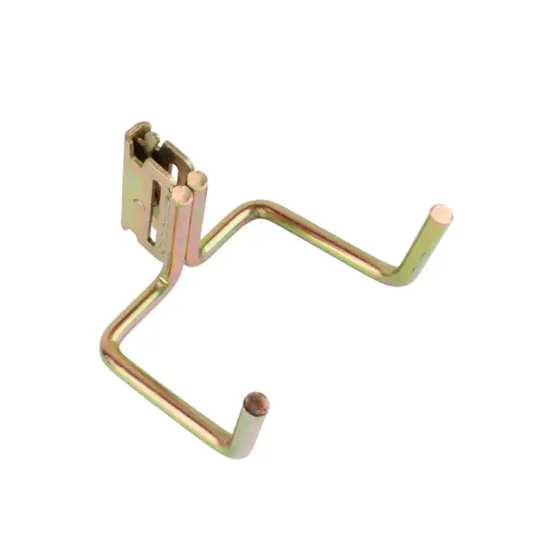 Durable metal wall hook designed for secure hanging of fitness gear and accessories.