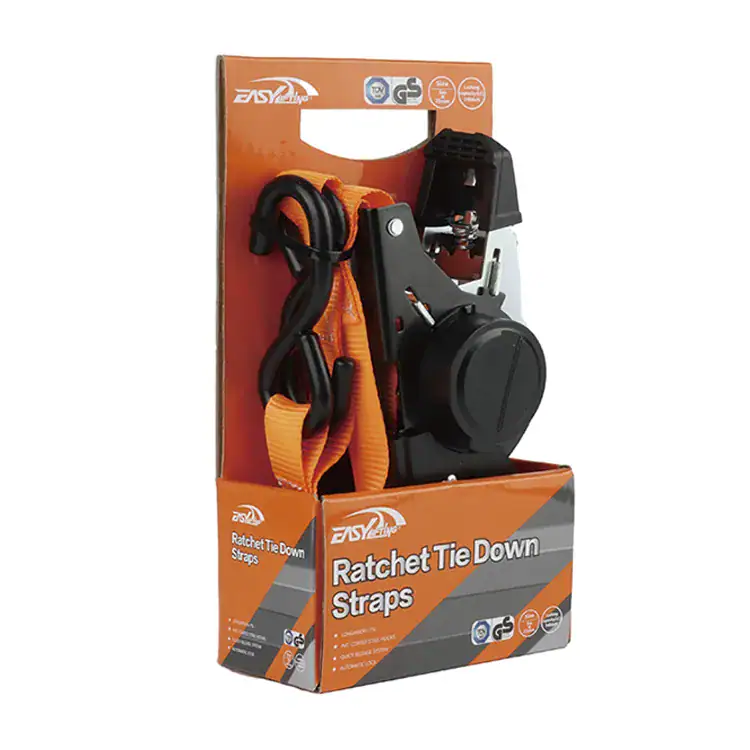 Heavy-duty ratchet tie down straps for reliable cargo securing and transportation. Perfect for trucks, trailers, and moving applications, ensuring safety and stability during transit.