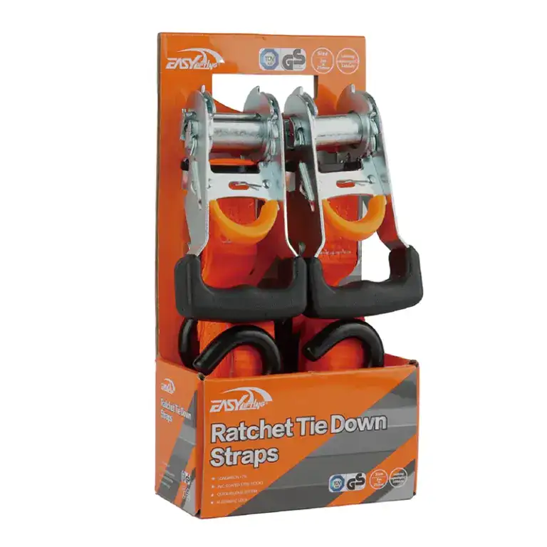 High-quality ratchet tie down straps for safe cargo securing, ideal for transportation and lifting applications. Durable, reliable, and easy to use for professional and DIY needs.