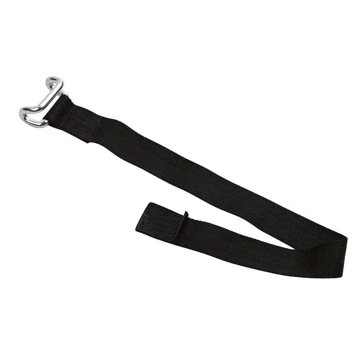 Push-up strap with metal hooks for enhanced workout stability.