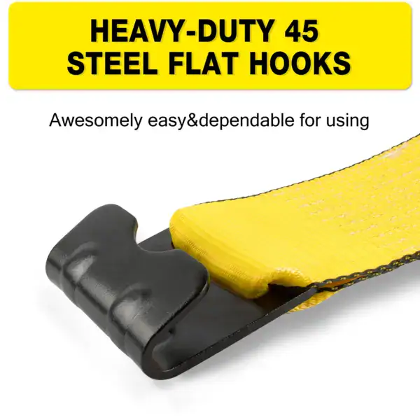 Heavy-duty 45 steel flat hooks for lifting and rigging applications. Durable, reliable, and easy to use for secure load handling in industrial and construction settings.