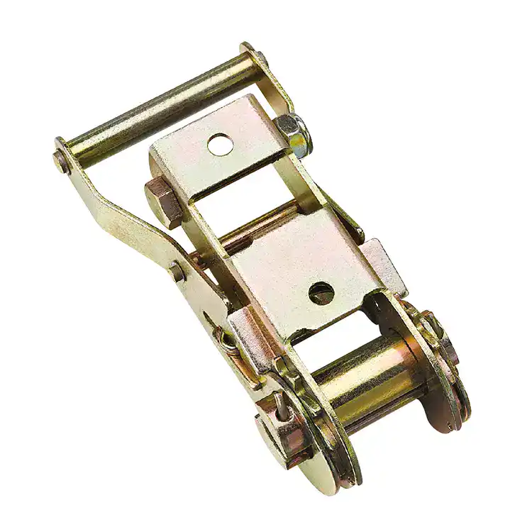 Robust metal hinge component designed for secure attachment in fitness machines and weightlifting equipment.