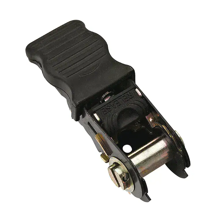 Close-up of a push-button safety lock used for securing gym equipment, ensuring safety during workouts.