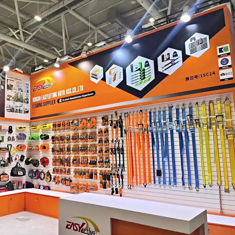 High-quality automotive lifting and repair equipment showcased with colorful tools and accessories.